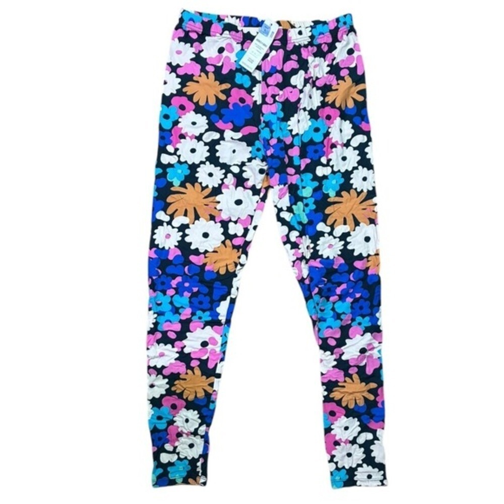 Agnes & Dora Floral Print Leggings Soft‎ Stretchy Colorful Casual Large